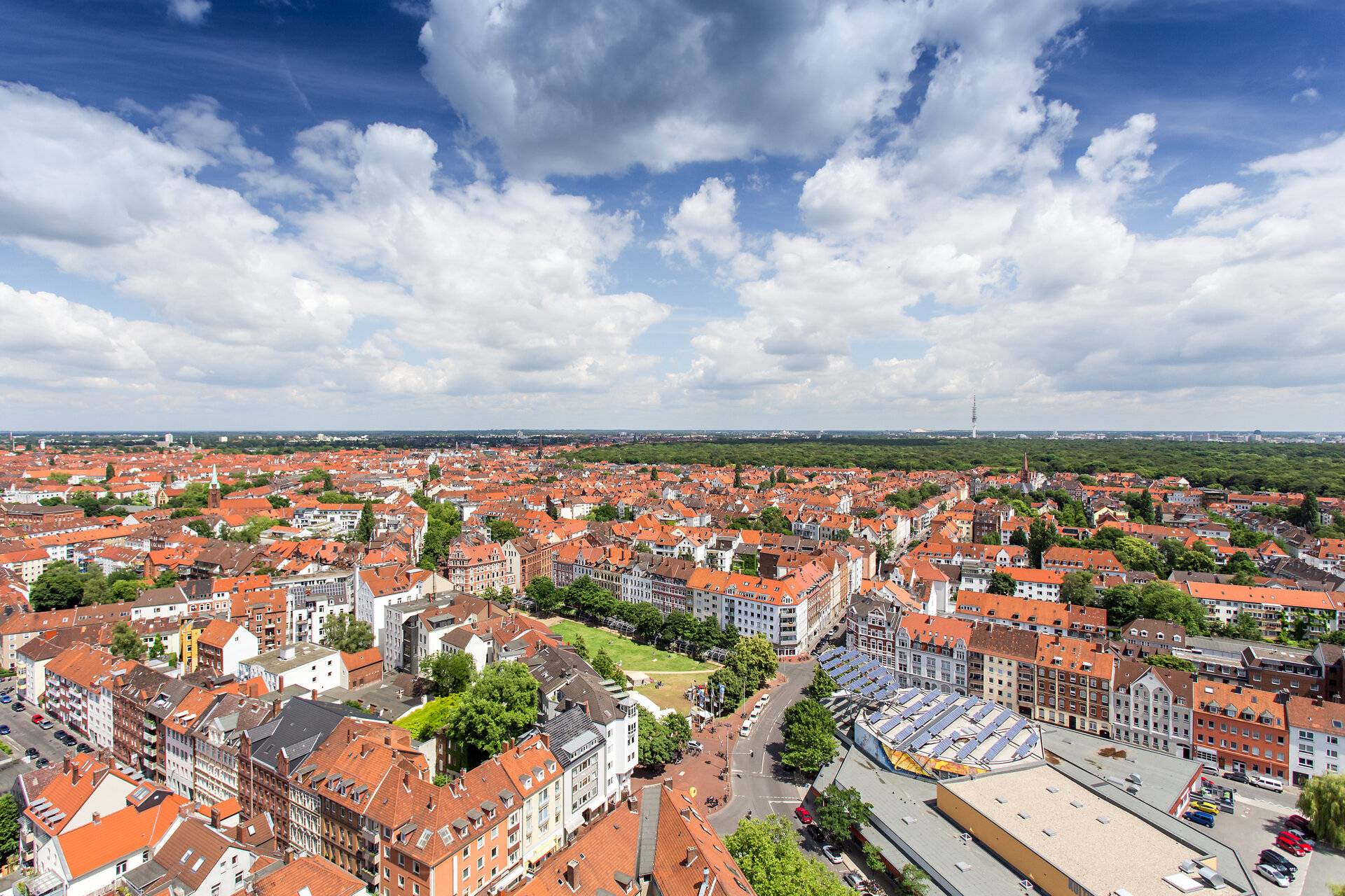 Hannover Oststadt/List mit Stadtwald Eilenriede