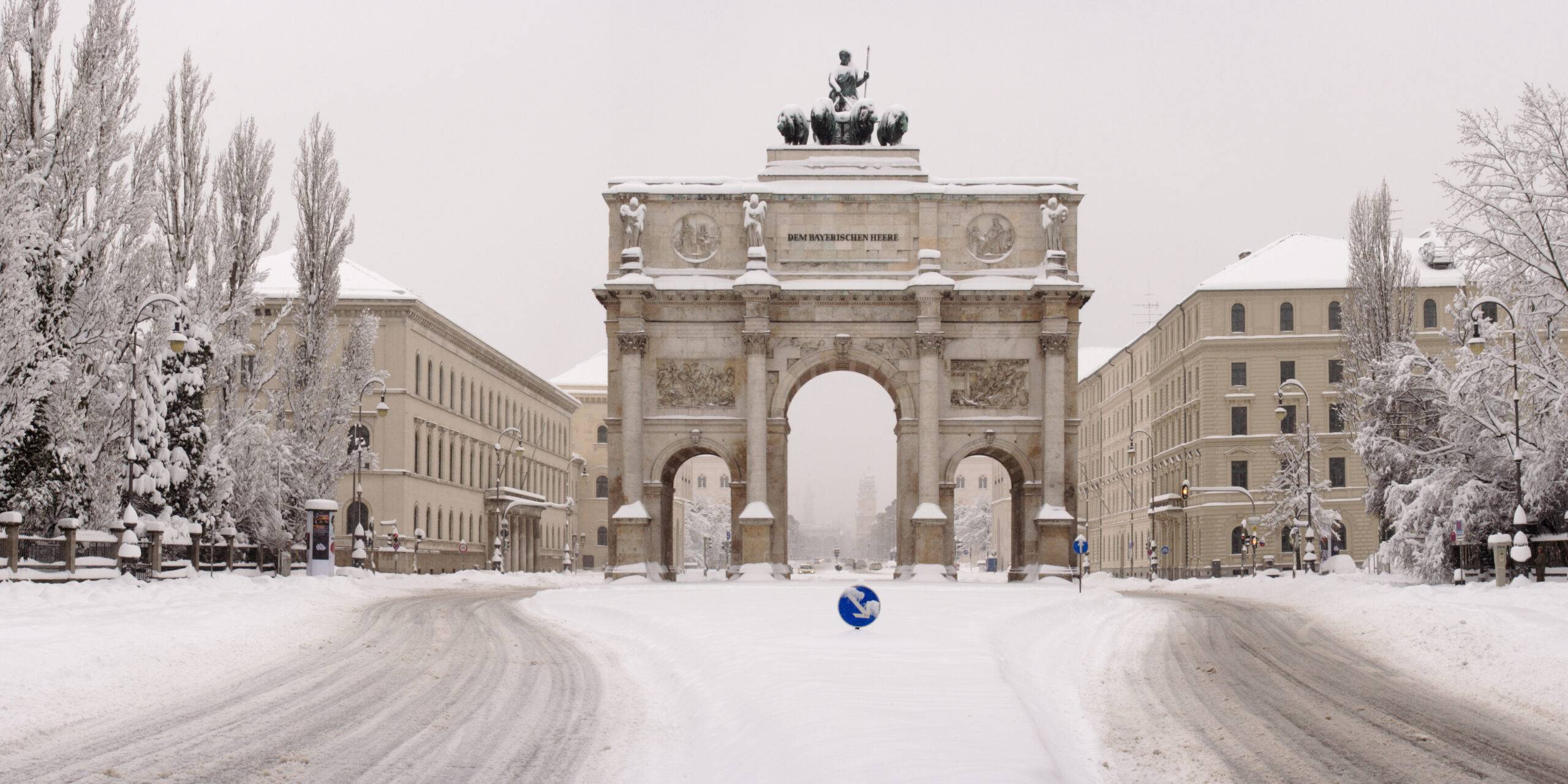 München mit Schnee