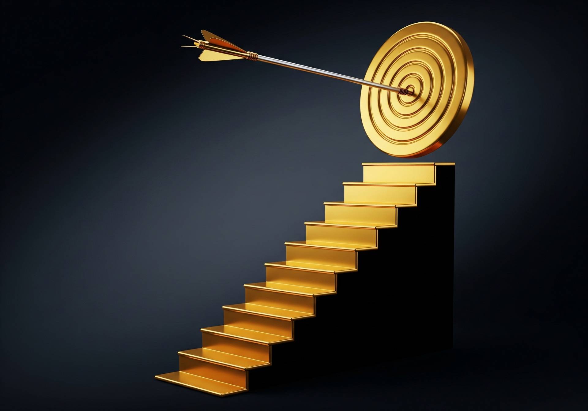 Karriereziele visualisiert in Gold | Bachelorarbeit schreiben lassen