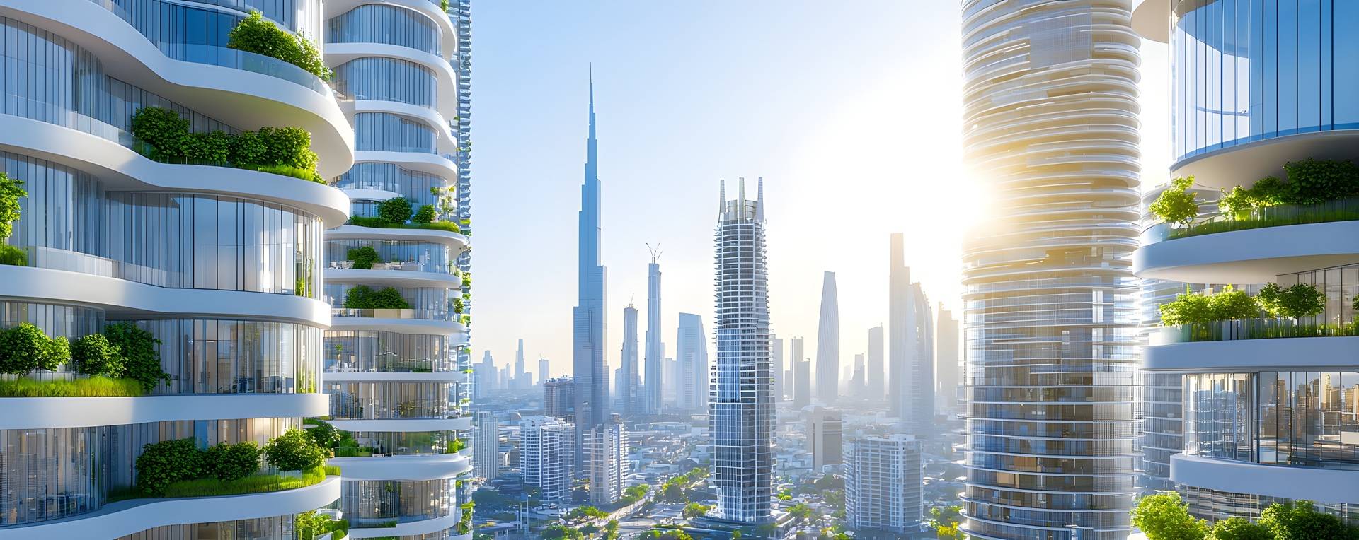 Moderne Skyline mit begrünten Balkonen | Brandwache Stuttgart